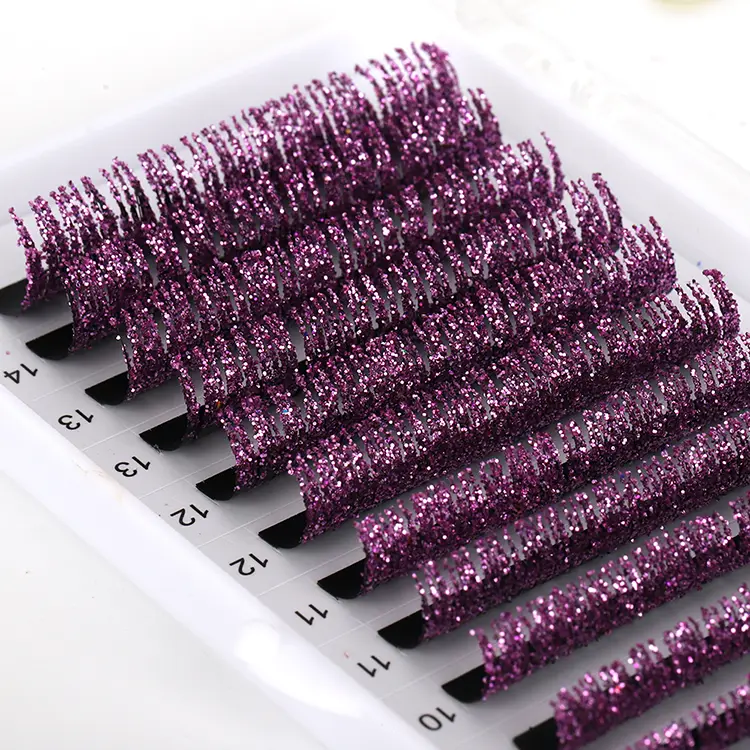 Extensie de sclipici violet
